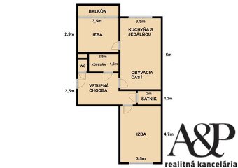 LUXUSNÝ 3 IZBOVÝ BYT V CENTRE MESTA, 68M2, NÁM. OSLOBODENIA, - 20