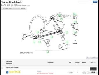 OEM Stresne nosice bicyklov BMW - 20