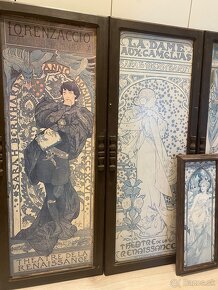 Alfonz Mucha krásne 4 secesné obrazy na stenu - 20