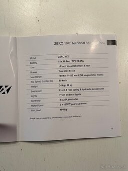 ZERO 10X – výkonná elektrická kolobežka, 52V - 20