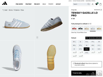 Adidas Gazelle Lo Pro svetlomodré, veľkosť 43 1/3 (UK 9) - 20