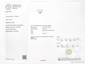 Zlatý diamantový prsteň k zásnubám - 20