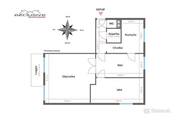 "REZERVOVANÉ" 3-IZBOVÝ BYT,UL.ŠTÚROVA-LIPANY,76M2,LOGGIA,V - 20