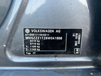 7MIEST VW TOURAN 1.9TDi 77kW ✅CENA NA SK ŠPZ - 20