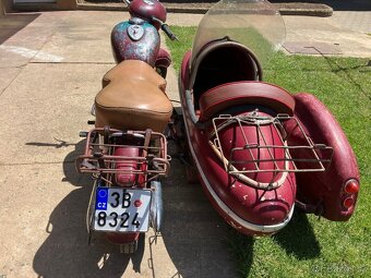 Jawa 350 / 354 kývačka 1956 + sidecar Velorex 560, s TP - 20