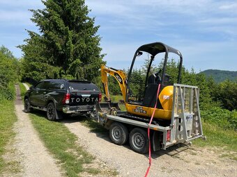 Minibager Jcb 8014+dvojnapravový prívesný vozík Gx84 - 20