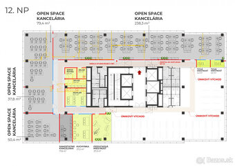 Prenájom samostatného kancelárskeho traktu 750 m² pri jazere - 20