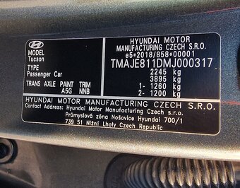 HYUNDAI TUCSON 1.6 T-GDI 18 tis. KM 4X4 - 20