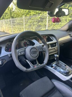 AUDI VOLANT KARBONOVY ZKOSENY s airbagom a RS padlami - 20