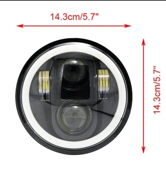 Zetor predné LED svetla 143mm 5,75' (angel eyes) - 20