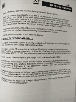 Predám elektrický bežecký pás Trinfit Gara T250 - 20