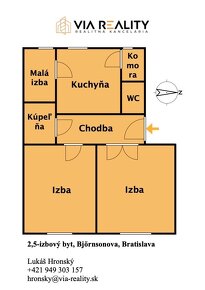 2,5-izbový byt, predaj, Björnsonova, Bratislava - 20