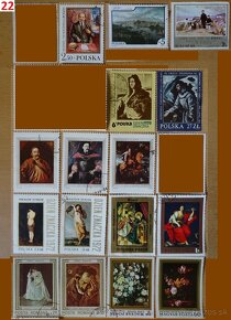 Nádherné poštové známky UMENIE 1 - 20