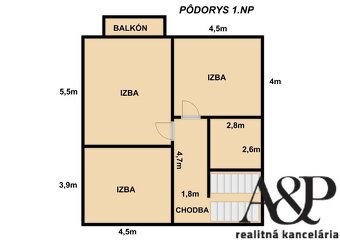 4 IZB. RODINNÝ DOM S GARÁŽOU, POZEMOK 1056M2, ROVENSKO, okr. - 20
