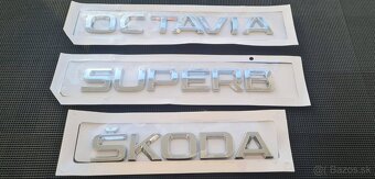 ŠKODA nápisy ČIERNE / CHROMOVE - 20