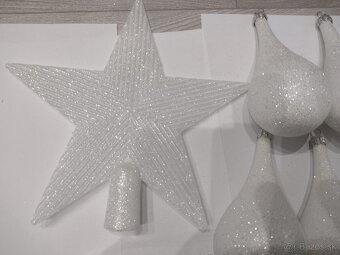 Vianočné ozdoby ČERVENÉ, BIELE - 20