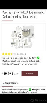 Kuchynský robot Delimano Deluxe set s doplnkami - 20