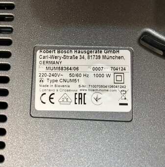 Kuchynský robot Bosch MUM 58364 1000W - 20