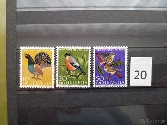 Poštové známky č.497 - FAUNA, flóra, rôzne - 20 sérií - 20