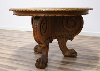 Starožitná řezbovaná pracovna-UNIKÁTNÍ set-6 částí - 20