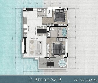 Sea Spire Jomtien: ikonické aprtmány v prvej línii pláže - 20