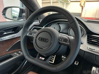 AUDI VOLANT kozeny zkoseny - perforovana koža - S logo - 20
