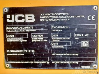 predám pásový báger JCB 220 XL 4F r.v. 2019 5.950 MTH - 20