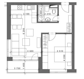 2-izbový byt na dlhodobý prenájom dostupný od 01.09.2025 - 20