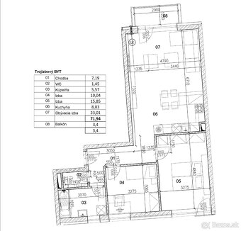 MODERNÝ 3-IZBOVÝ BYT V TRNAVE – NOVOSTAVBA. - 20