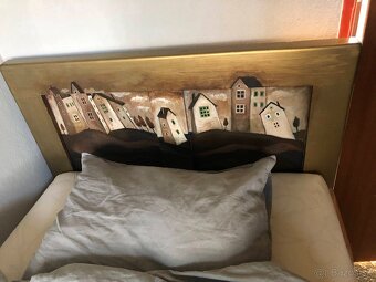 Na predaj….2xstarožitná posteľ 90x200cm,lampa - 20