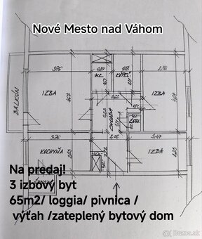 Na predaj 3 izbový byt Nové Mesto nad Váhom - 20