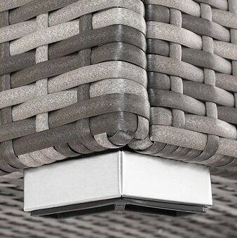 Záhradný ratanový úložný box 75x75x70cm čierny, sivý a hnedý - 20