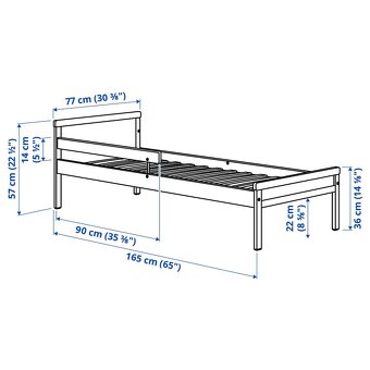 Ikea SNIGLAR - Rám detskej postele s roštom - 20
