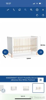 Kinderkraft drevena postielka nico - 20