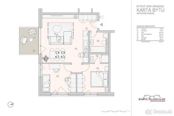 3-IZB.BYT, UL.HRUŠKOVÁ,69 M2,1/3P,BALKÓN,PARKING,NOVOSTAVBA - 20