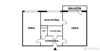 2 izbový tehlový byt Košice-Sever Podhradová - 20