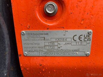 Kubota KX018-4 Mini báger / Rýpadlo s prílušenstvom - 20