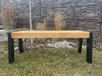 Dubova lavicka 134cm x 51cm x 45 cm (sedák) ŠxVxH - 2