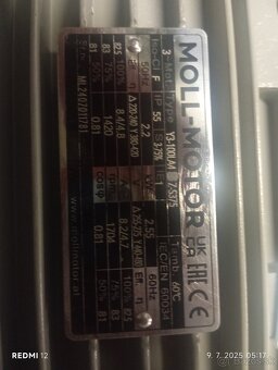 Predam 2ks uplne nove zabalene 2,2kW el.motory - 2