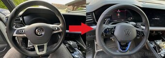 Sportovy volant vw touareg cr7 2018+ r rline vyhrev - 2