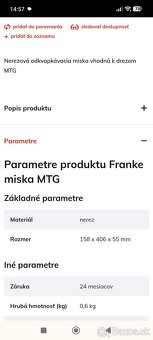 FRANKE miska MTG - 2