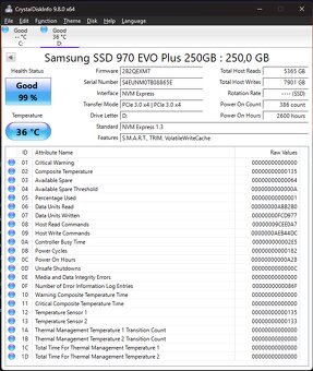 Samsung 970 EVO Plus 250GB NVMe M.2 SSD - 2