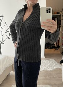 DKNY ako novy sedy sveter na zips, medium - 2
