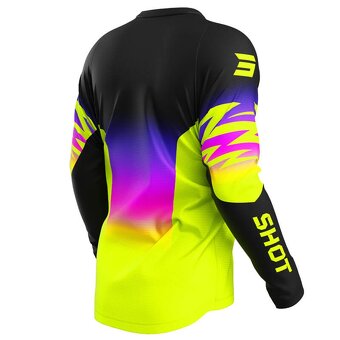 SHOT atv sx mx set dres nohavice fialovo žltý fluo - 2