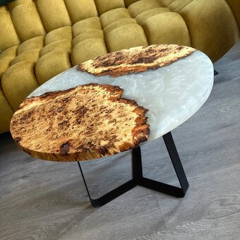 Epoxidovy stol , konferecny stolik priemer 59cm - 2