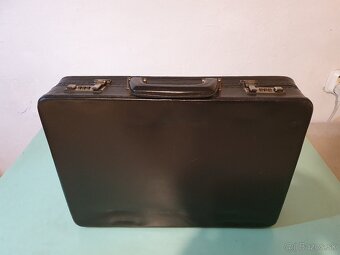 Kožený retro kufor s dvoma kódovými zámkami - 2