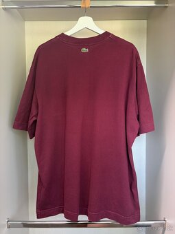 Lacoste oversized tričko TH0062 Bordeaux - 2