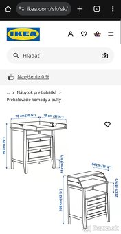 Prebaľovací pult IKEA SUNDVIK - 2