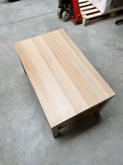 IKEA LACK stolík, bielo morený dub vzor, 90x55 cm - 2