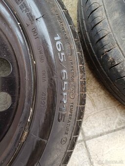 165/65/R15, letné pneu na diskoch, 4x108 - 2